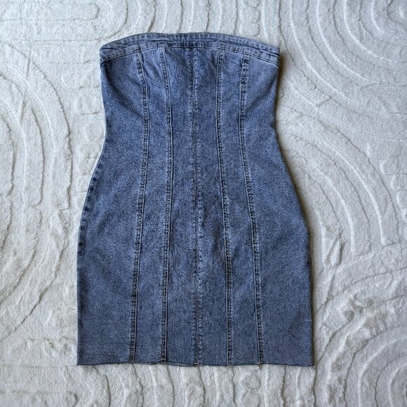 NEW PRINCESS POLLY Denim Houser Mini Dress Size 6 - Picture 1 of 5